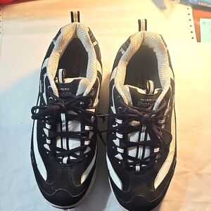 Skechers Women's Shape Up Black and White Athletic Shoes
